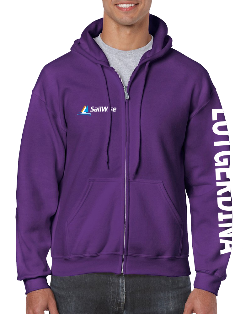 Hoodievest Lutgerdina - purple - voorzijde