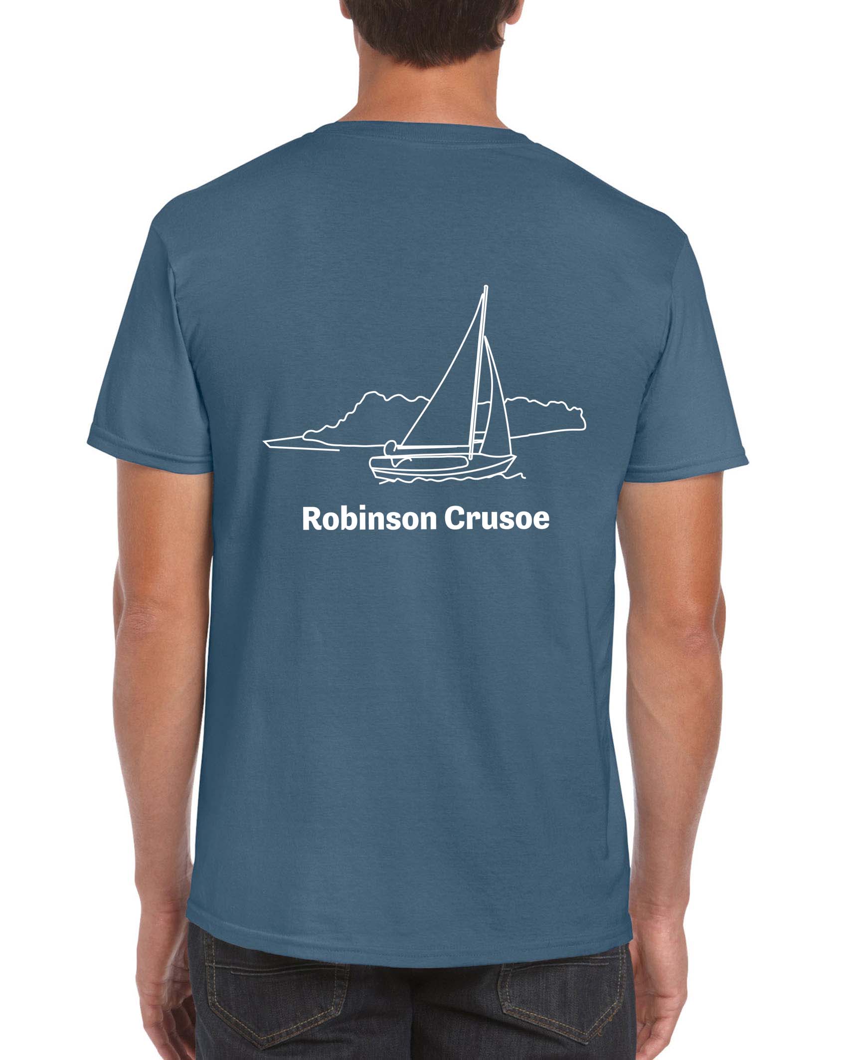 T-shirt Robinson Crusoe - Indigo blue - achterzijde