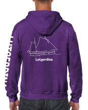 Hoodievest Lutgerdina - purple - achterzijde