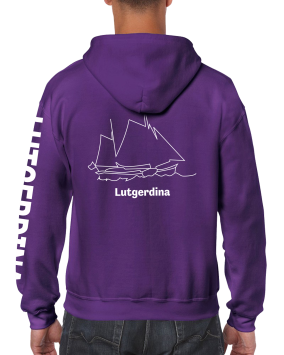 Hoodievest Lutgerdina - purple - achterzijde