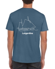T-shirt Lutgerdina - Indigo blue - achterzijde